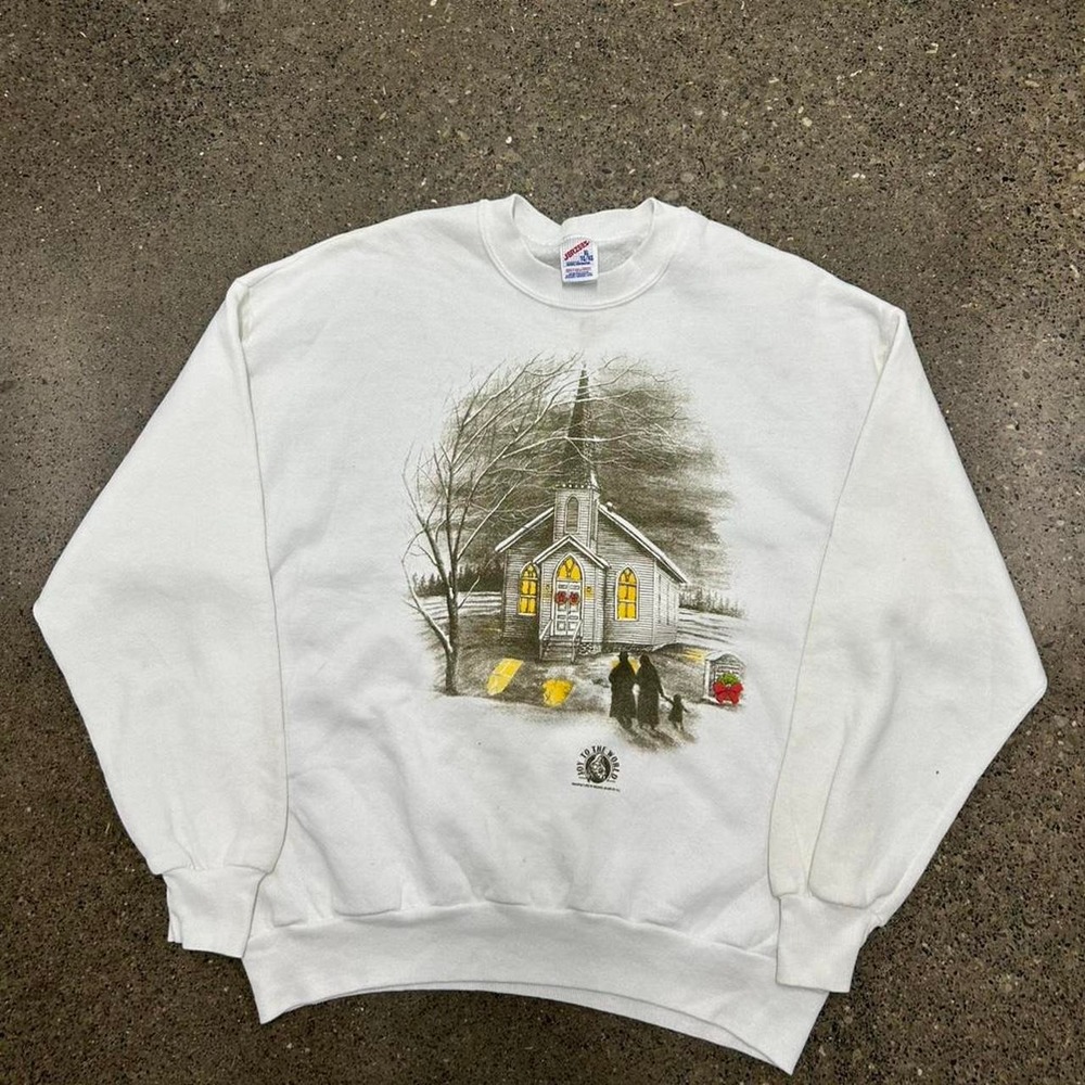 Vintage 90s Jesus Christmas Crewneck Sweatshirt (Size XL)